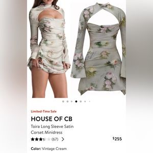 House of CB toira long sleeve satin dress